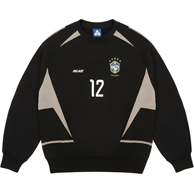 Order PALACE FW24 ロゴ クルーネック スウェット ブラック ユニセックス カラーブロック カジュアル. P27CS129