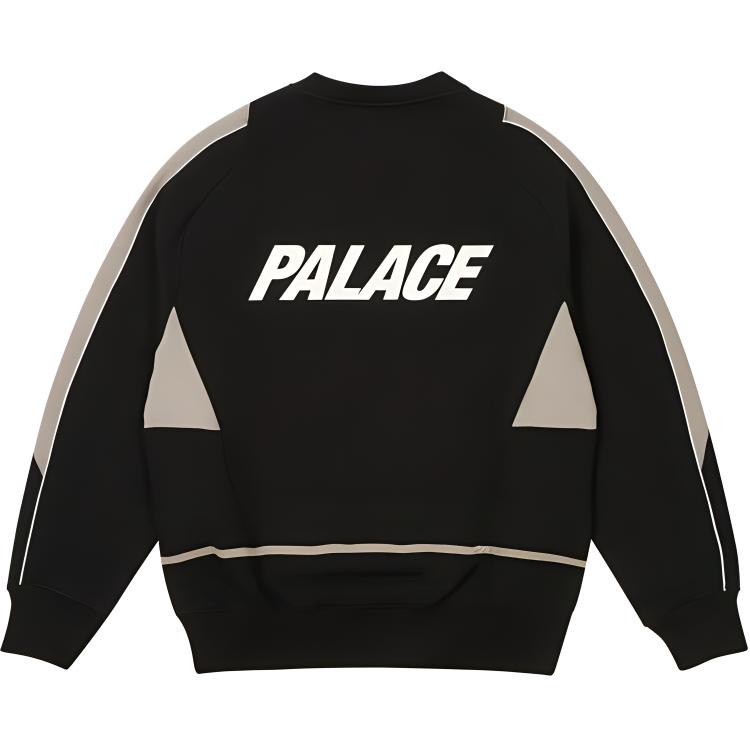 Lookbook PALACE FW24 ロゴ クルーネック スウェット ブラック ユニセックス カラーブロック カジュアル. P27CS129