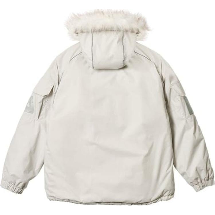 Palace FW24 Multi-Pocket Reflective Fleece Hoodie Unisex White P27JK062 圖 4