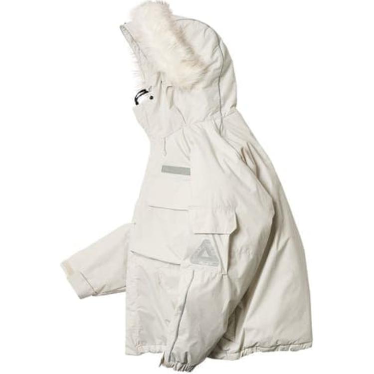 Palace FW24 Multi-Pocket Reflective Fleece Hoodie Unisex White P27JK062 圖 6