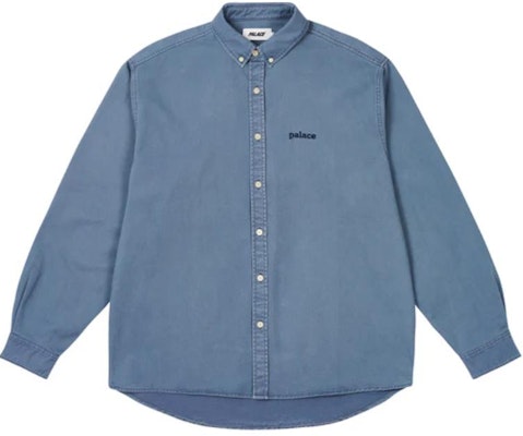 PALACE FW24蓝色牛津衬衫 男女宽松款长袖 刺绣Logo. P27SHT007 Buy PALACE FW24蓝色牛津衬衫 男女宽松款长袖 刺绣Logo. P27SHT007
