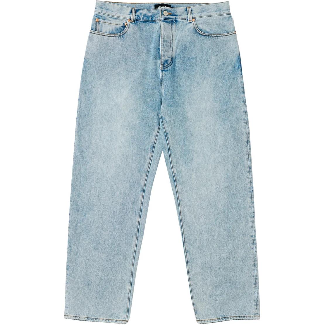 PALACE FW24 P45 Standard Logo Patch Denim Jeans Unisex - Denim Blue. P27T027