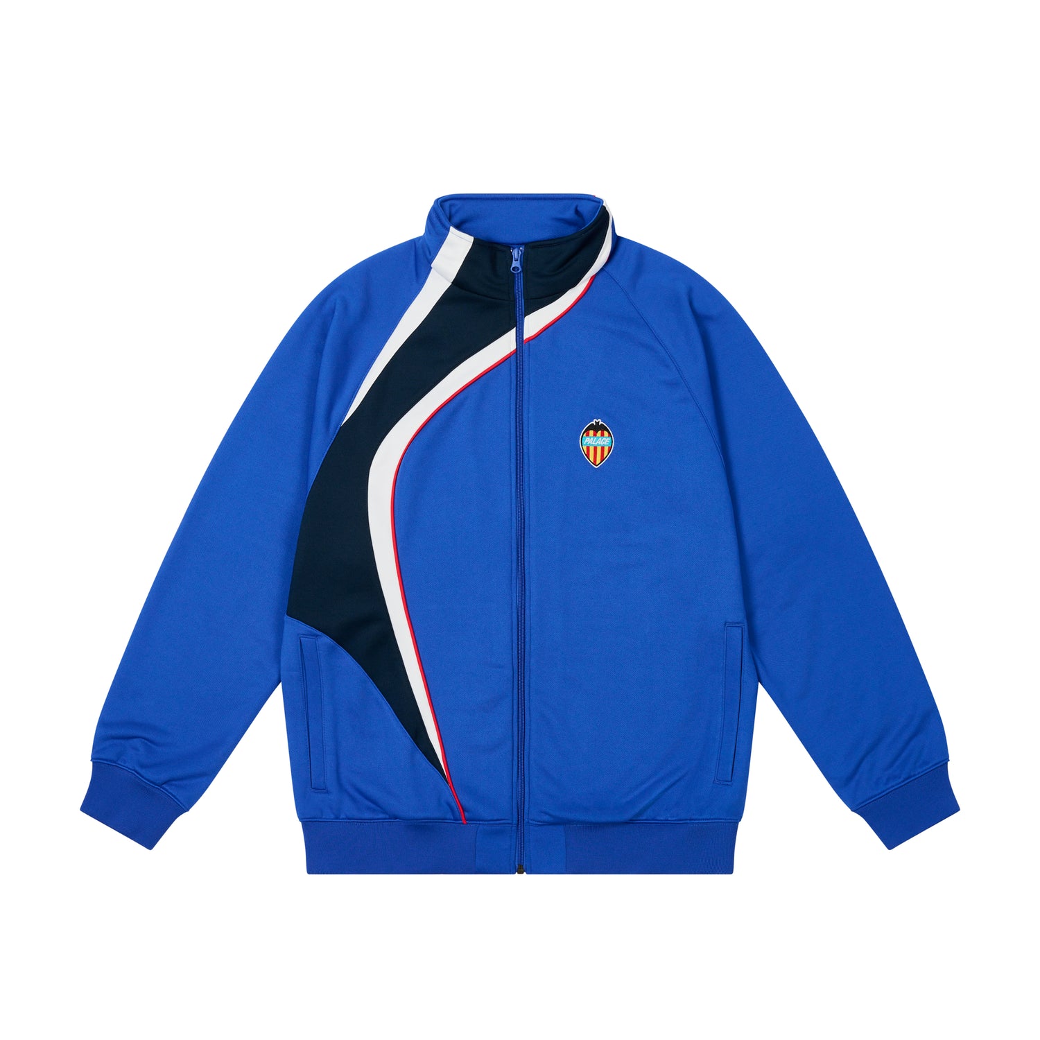 PALACE FW24 Palencia Blue Track Jacket High Collar Logo Embroidery Unisex Casual Wear P27JK044