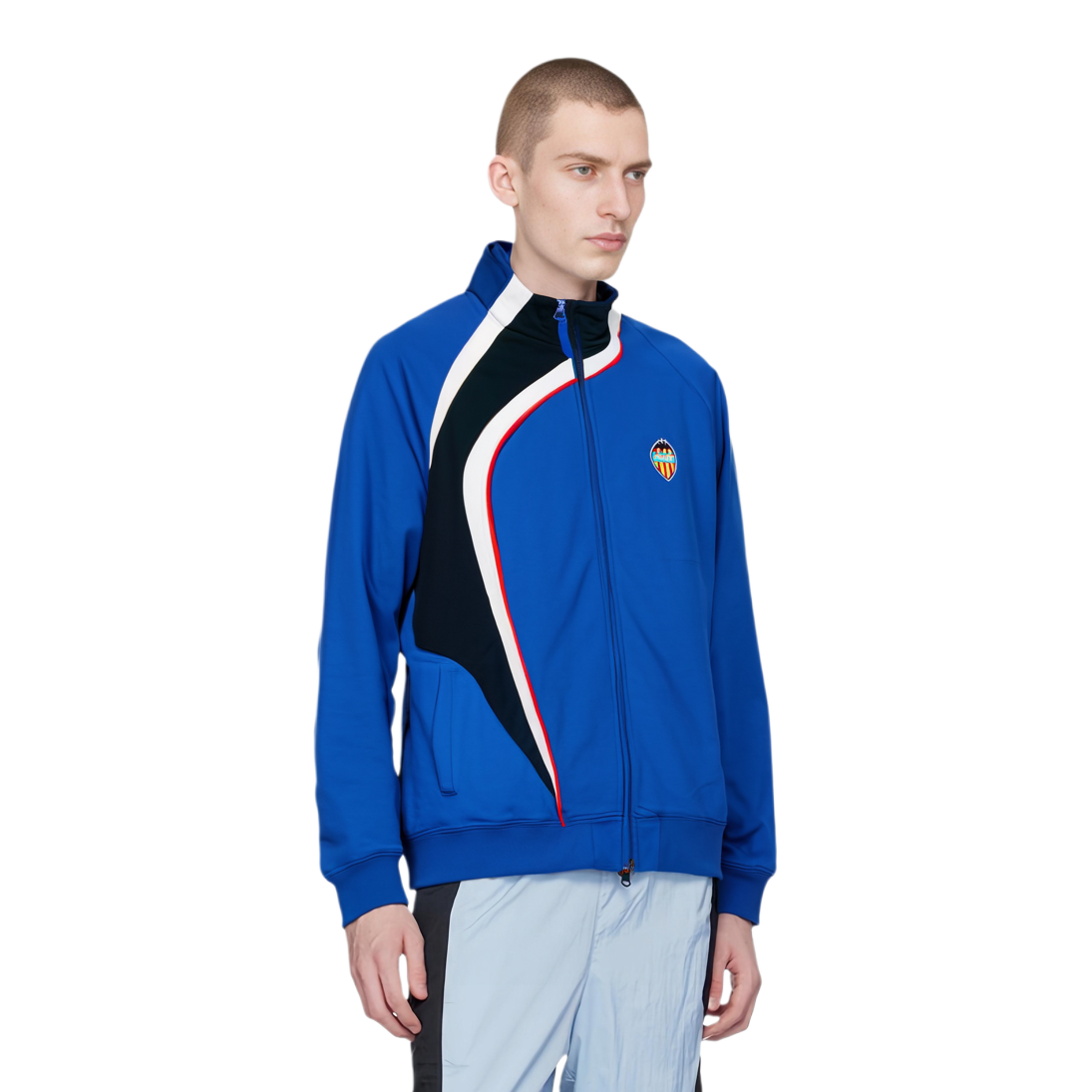 Shop PALACE FW24 Palencia蓝色高领刺绣标志运动夹克 男女休闲款 P27JK044