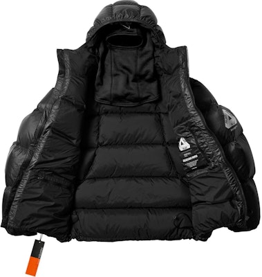PALACE FW24 Jaket Puffer Pertex Balaclava Hitam Unisex dengan Cetakan Logo P27JK052 Details for PALACE FW24 Jaket Puffer Pertex Balaclava Hitam Unisex dengan Cetakan Logo P27JK052
