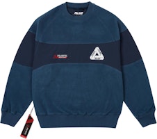 PALACE FW24 Polartec 200 Crew Navy Blue Unisex Sweatshirt with Logo Embroidery. P27CS206 PALACE FW24 Polartec 200 Crew Navy Blue Unisex Sweatshirt with Logo Embroidery. P27CS206