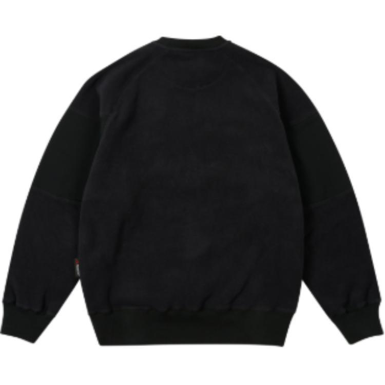 Lookbook パレス FW24 ポーラテック 200 クルー ユニセックス 黒 刺繍ロゴ スウェットシャツ. P27CS205