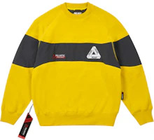 Palace FW24 Polartec 200 Crew Yellow Relaxed Fit Unisex Sweatshirt P27CS226 Palace FW24 Polartec 200 Crew Yellow Relaxed Fit Unisex Sweatshirt P27CS226