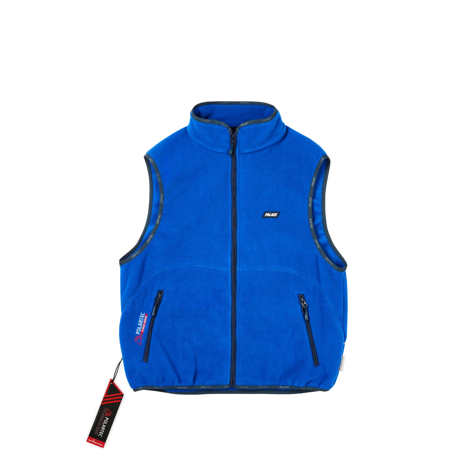 PALACE FW24 Polartec Vest Blue Zip Pocket Logo Unisex Casual Vest. P27JK003