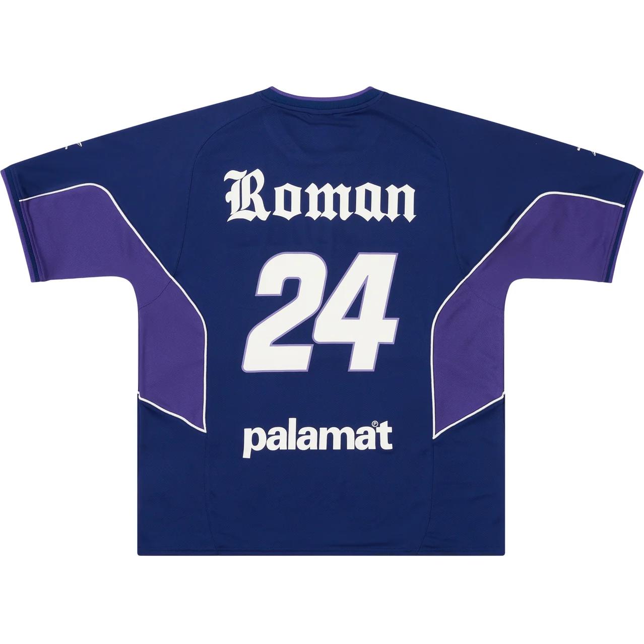 Lookbook PALACE FW24 Camiseta Morada Palamat Logo Jersey Casual Unisex de Fútbol. P27ES002