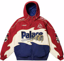 Order Palace FW24 紅色連帽拉鍊外套 男女適用 帶Logo與螺紋設計 P27JK094