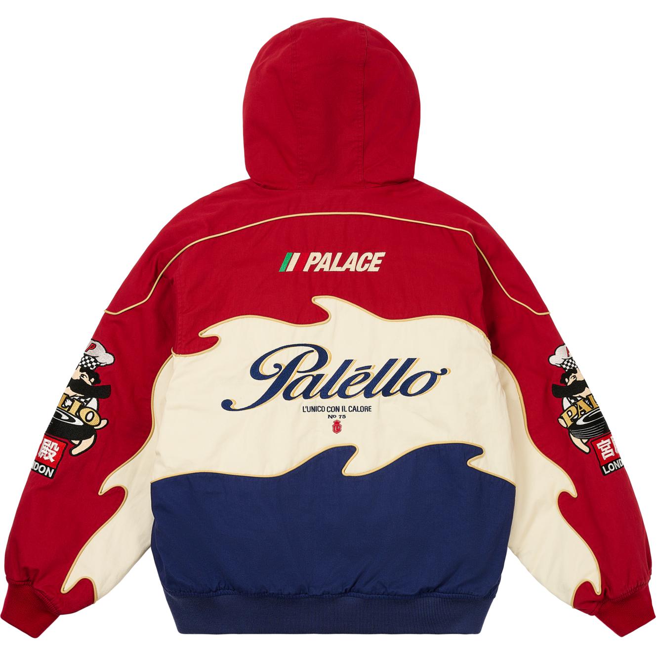 Palace FW24 Red Hooded Zip Jacket with Logo and Ribbed Trim Unisex P27JK094 圖 3