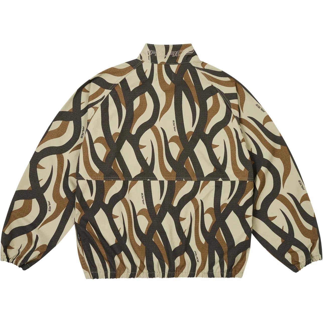 Lookbook Chaqueta Unisex Casual Utility de Algodón Ripstop Marrón Bordada PALACE FW24. P27JK004