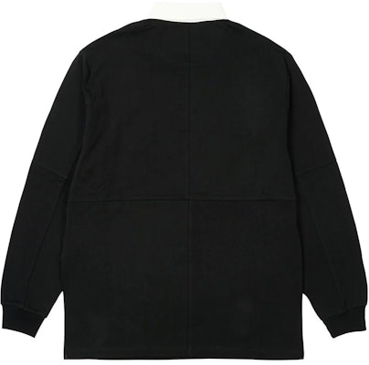 PALACE FW24 Thistle Rugby Negro Polo Unisex Manga Larga con Logo Bordado. P27ES035 Lookbook PALACE FW24 Thistle Rugby Negro Polo Unisex Manga Larga con Logo Bordado. P27ES035