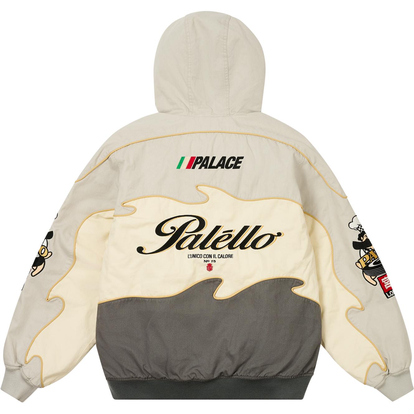 PALACE FW24 White Zip-Up Hoodie Jacket with Logo & Ribbed Trim Unisex P27JK096 圖 3