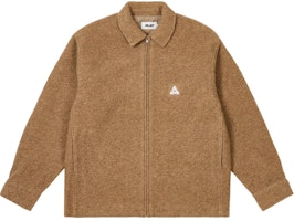 PALACE FW24 Wooly Zip Jacket Beige Unisex Logo Patch Casual Jacket. P27SHT045 PALACE FW24 Wooly Zip Jacket Beige Unisex Logo Patch Casual Jacket. P27SHT045
