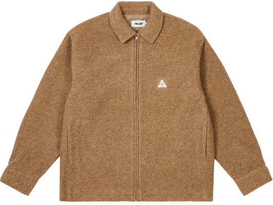 PALACE FW24 羊毛拉鍊外套 米色 中性 logo貼布 休閒外套 P27SHT045 Order PALACE FW24 羊毛拉鍊外套 米色 中性 logo貼布 休閒外套 P27SHT045