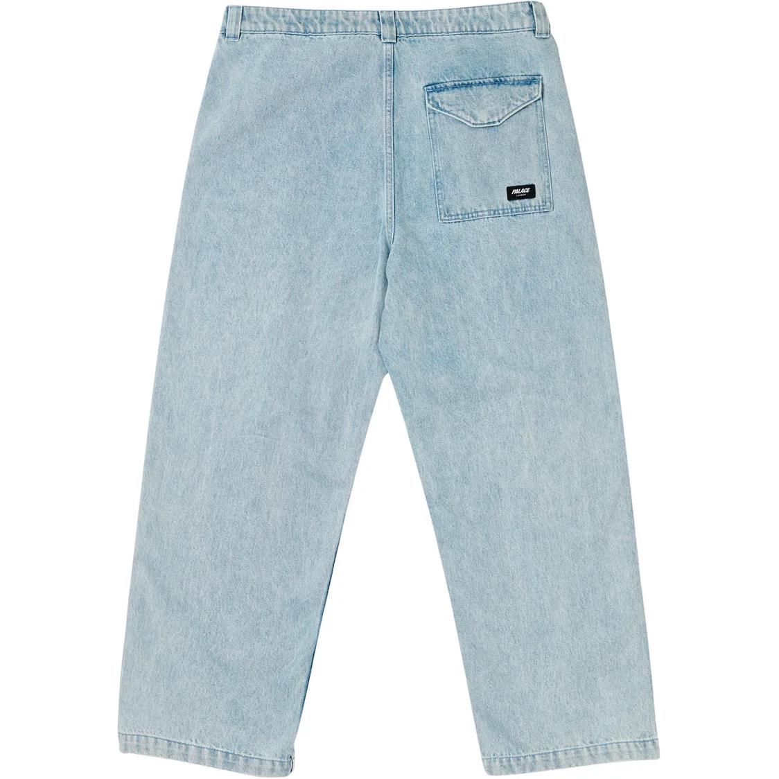 Shop PALACE FW24 拉链飞行标志多口袋牛仔裤 男女款 - 蓝色 P27T002