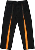 PALACE FW24 Zipped Flight Trousers Multi-Pocket Denim Unisex - Black. P27T022 PALACE FW24 Zipped Flight Trousers Multi-Pocket Denim Unisex - Black. P27T022