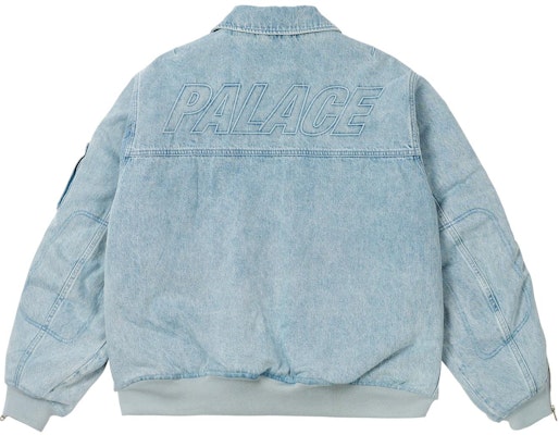팔라스 FW24 지퍼 MA-1 봄버자켓 멀티포켓 데님 블루 자수 유니섹스. P27JK006 Lookbook 팔라스 FW24 지퍼 MA-1 봄버자켓 멀티포켓 데님 블루 자수 유니섹스. P27JK006