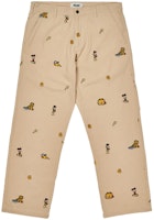 PALACE Garfield Work Pant Beige Straight-Leg Cartoon Embroidered Unisex Khakis P21T002 PALACE Garfield Work Pant Beige Straight-Leg Cartoon Embroidered Unisex Khakis P21T002