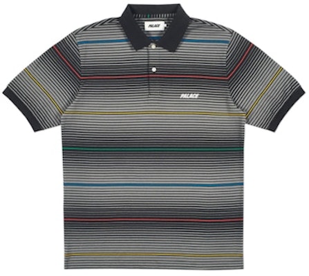 Palace Ghost Stripe Polo Black Buy Palace Ghost Stripe Polo Black
