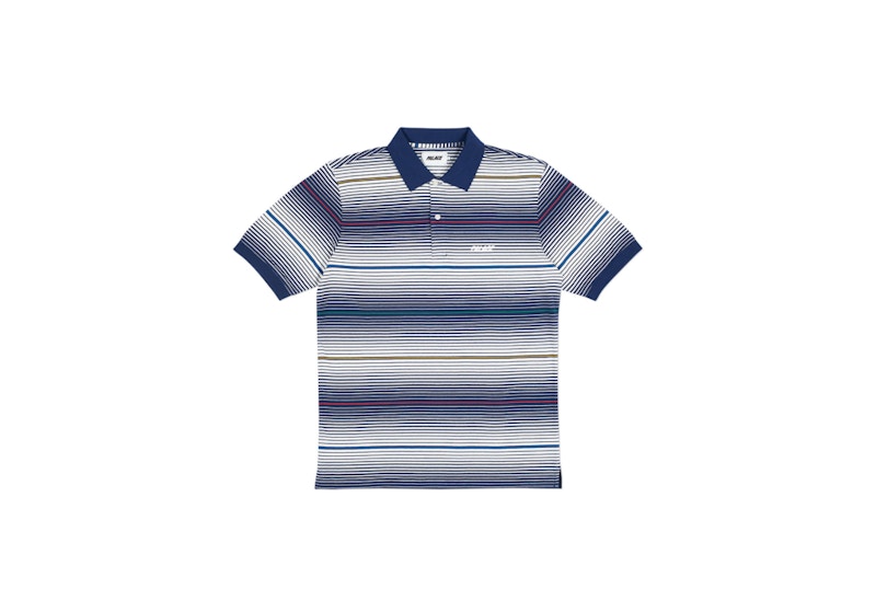 Palace Ghost Stripe Polo Navy
