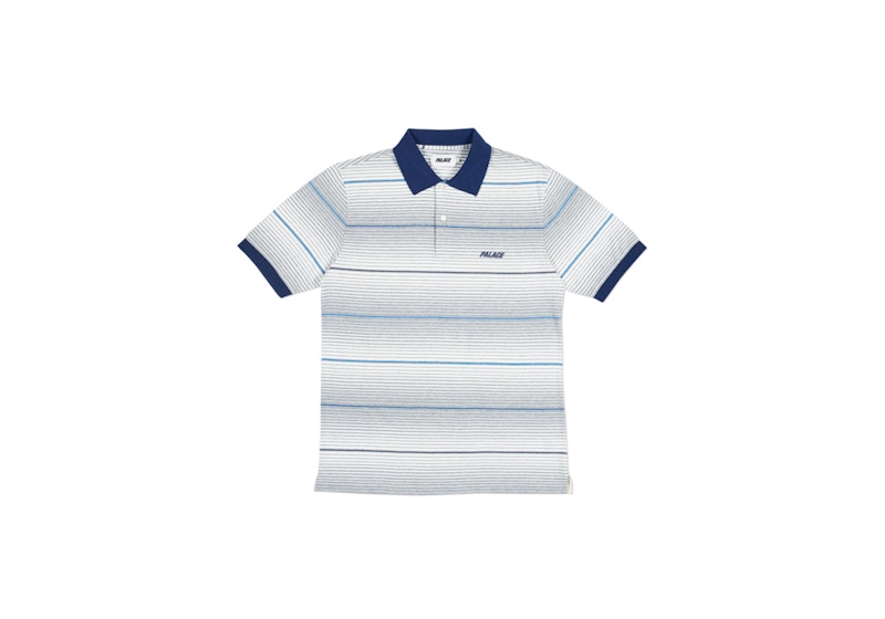 Palace Ghost Stripe Polo White
