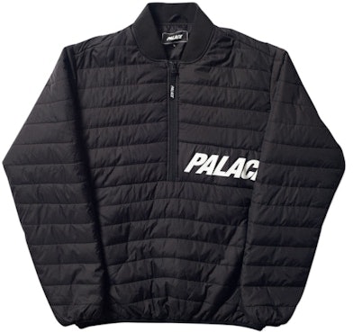 palace-half-zip-packer-black-black