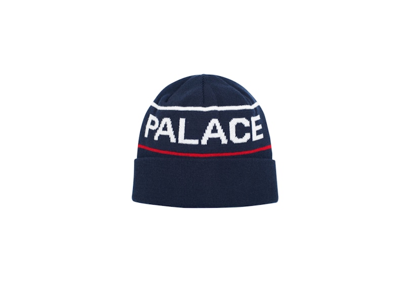 Palace Handle Beanie Navy/White/Red