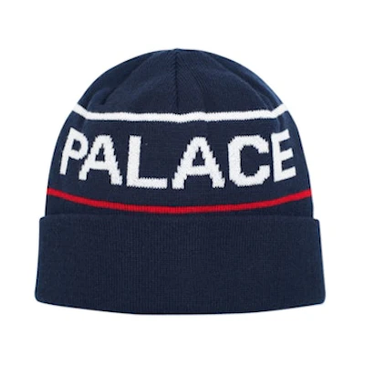 Palace Handle Beanie Navy/White/Red