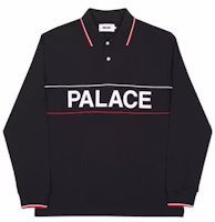 Palace Handle Longsleeve Polo Black Palace Handle Longsleeve Polo Black