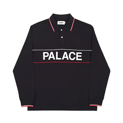 Palace Handle Longsleeve Polo Black