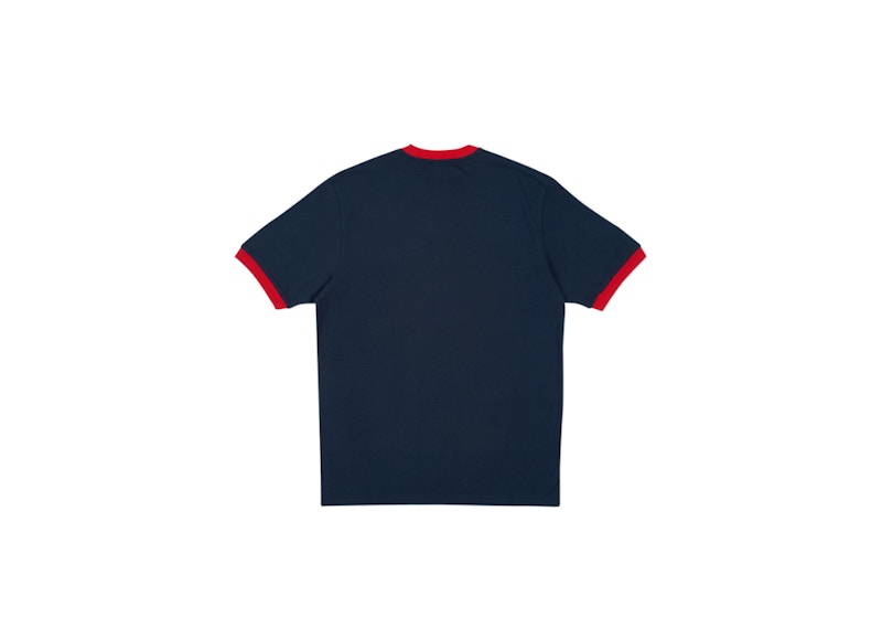 Order Palace Heavy Ringer T-Shirt Navy/Merah