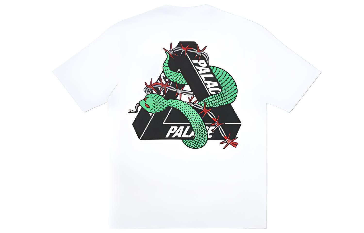 PALACE Hesh Mit Fresh Snake Logo Unisex White T-Shirt PAL-FW20-01