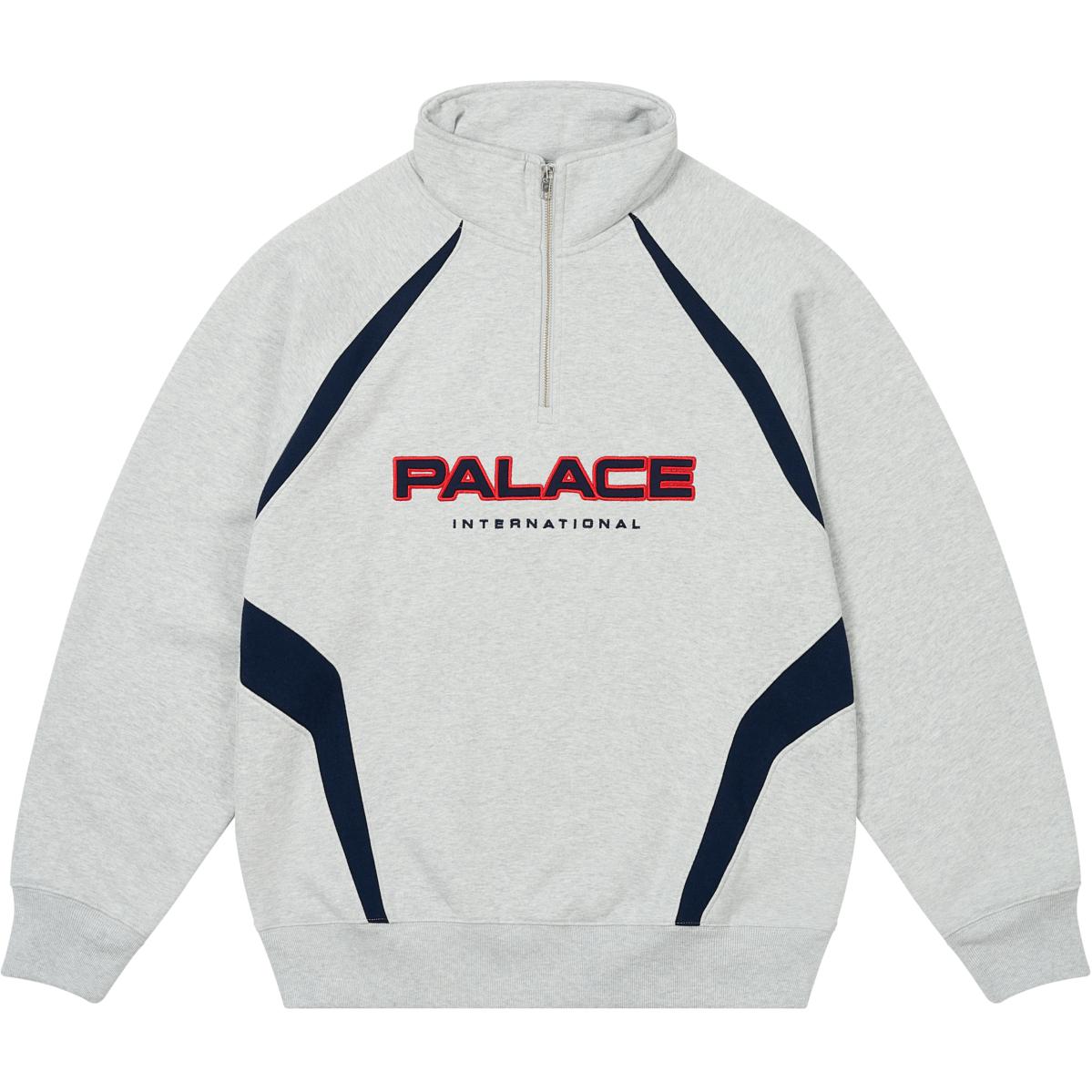 PALACE Holiday Half-Zip Logo Embroidered Sweatshirt Unisex. P27CS216