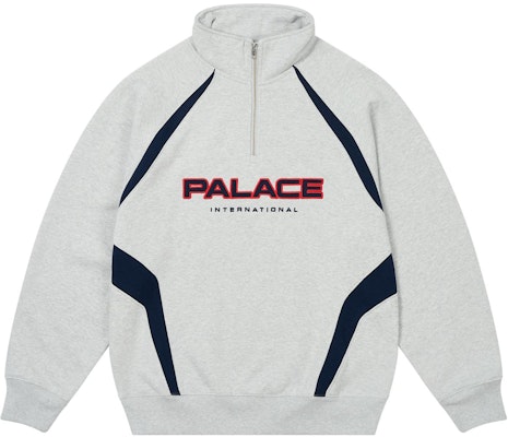 팔레스 홀리데이 하프집 로고 자수 스웨트셔츠 유니섹스. P27CS216 Order 팔레스 홀리데이 하프집 로고 자수 스웨트셔츠 유니섹스. P27CS216