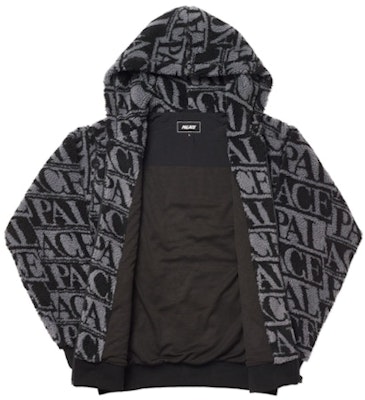 Palace J-Ard Fleece Jacket Black/Grey Lookbook Palace J-Ard Fleece Jacket Black/Grey