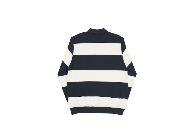 Palace J Stripe Crew Black/White 圖 2