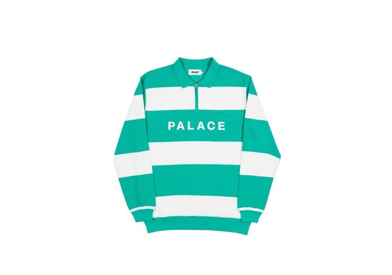 Buy Palace J 条纹圆领衫 绿色/白色