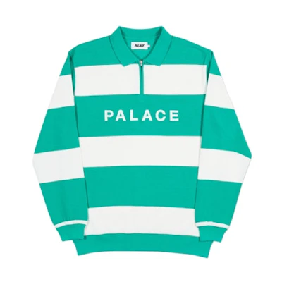 Palace J Stripe Crew Green/White