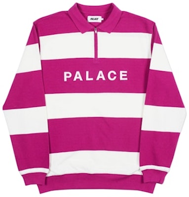 Palace J Stripe Crew Pink/White Buy Palace J Stripe Crew Pink/White