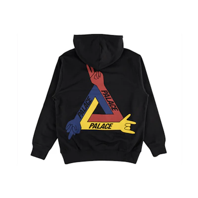 PALACE Jcdc Hoodie Black Graphic Pullover Unisex Sweatshirt P16HD054