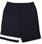 Order Palace Pantalones Cortos Jersey Drill Negro/Blanco