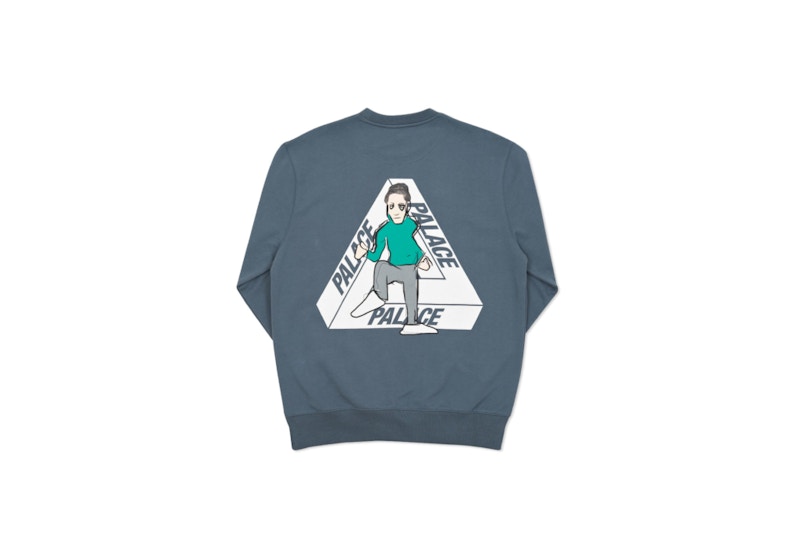 Palace Jkr Crew Grey/White/Green 圖 2