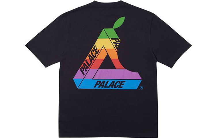 Order Camiseta Negra Unisex PALACE Jobsworth con Estampado Creativo de Manzana. P16TS048