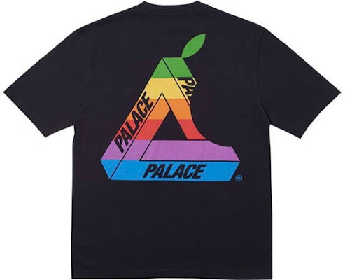 PALACE ジョブスワース ブラック Tシャツ クリエイティブ アップル デザイン ユニセックス P16TS048 Order PALACE ジョブスワース ブラック Tシャツ クリエイティブ アップル デザイン ユニセックス P16TS048