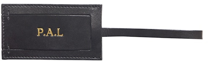 Palace Leather Luggage Tag Black