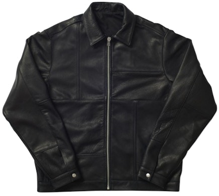 palace-leather-panel-jacket-black