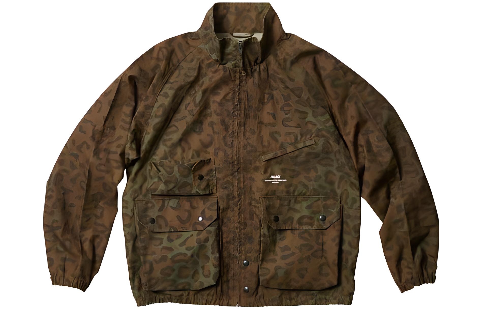 PALACE Leopard Print Windbreaker Jacket Unisex - Dark Brown P23JK154